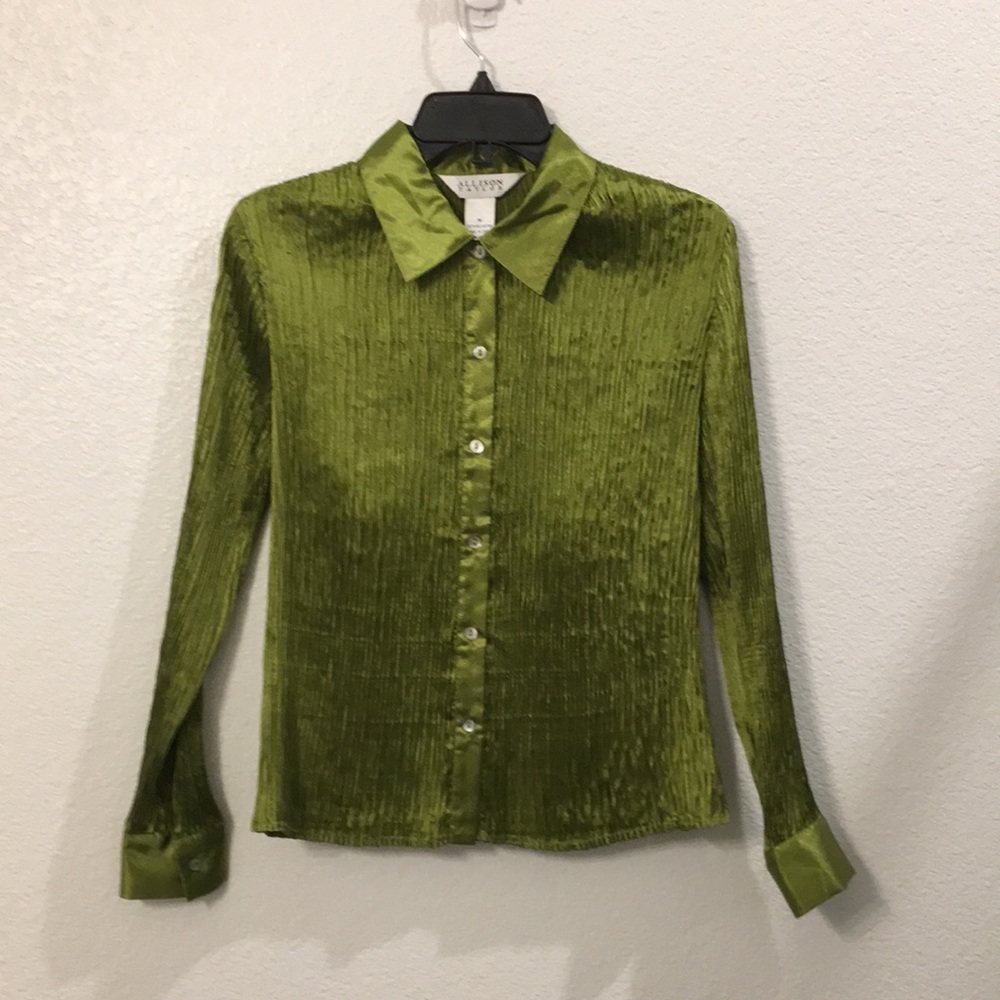 Allison Taylor Green blouse.